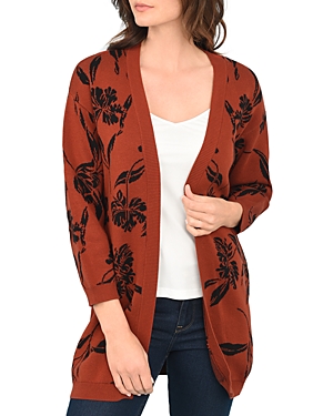 Cotton Open Front Knit Cardigan