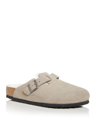 Birkenstock Men's Boston Shearling Stone Suede