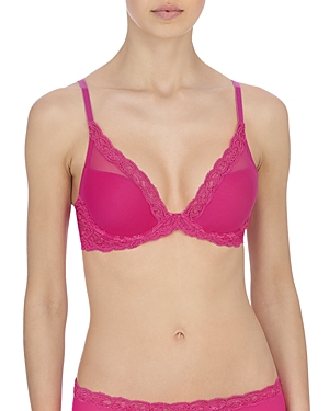 Natori Feathers Underwire Contour Bra In Electric Pink