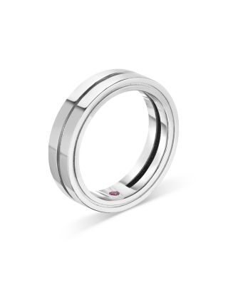 Roberto Coin - 18K White Gold Portofino Polished Double Row Band