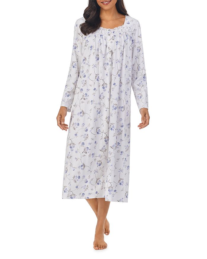 Eileen West Shirred Cotton Jersey Nightgown Bloomingdale's