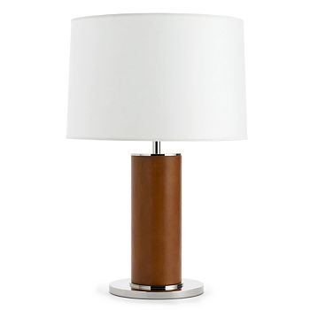 Ralph Lauren Round Leather Wrapped, Leather Wrapped Floor Lamp