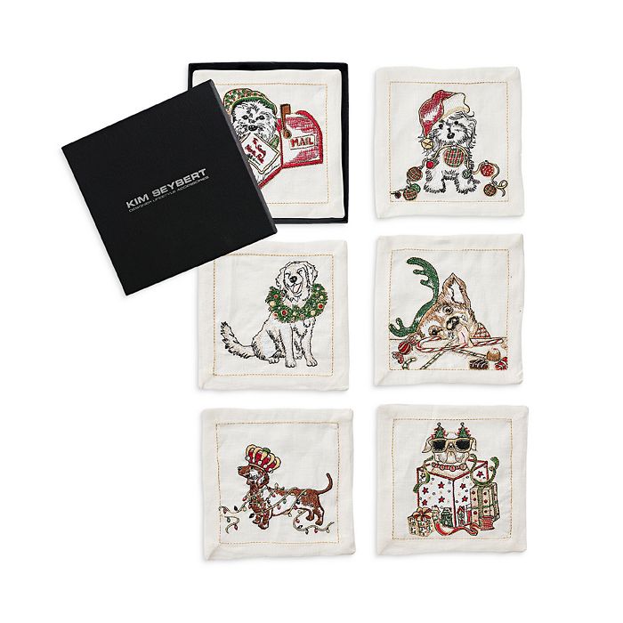 Kim Seybert Christmas Pack Cocktail Napkins, Set of 6 Bloomingdale's