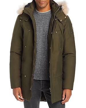 Moose Knuckles Shearling Trimmed Parka In Army