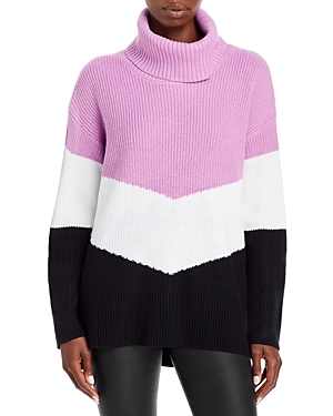 Karl Lagerfeld Paris chevron colorblock sweater