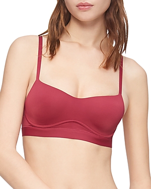 Calvin Klein Women's Perfectly Fit Flex Lightly Lined Wirefree Bralette,  Nymphs Thigh, S