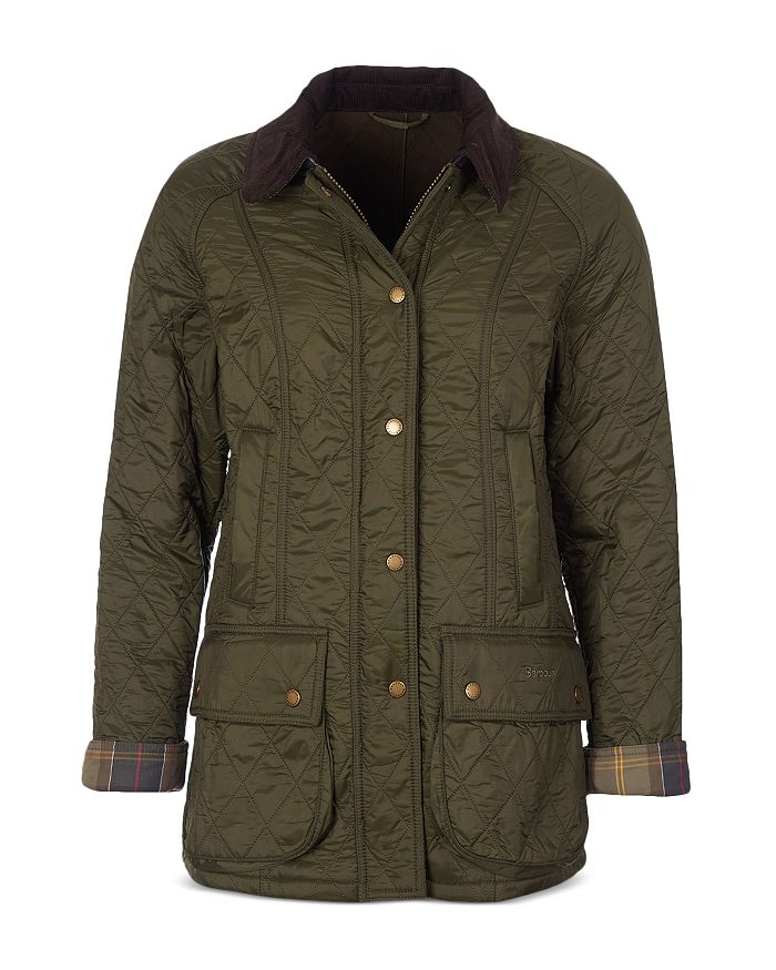 Shop Barbour Beadnell Polarquilt Jacket In Olive