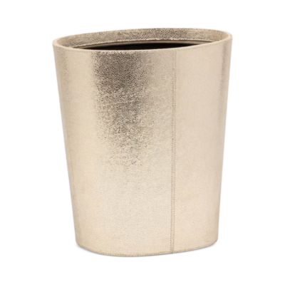 Pigeon & Poodle - Viana Metallic Accent Leather Waste Basket