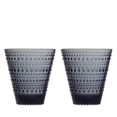 Iittala - Kastehelmi Dark Grey Tumbler, Set of 2