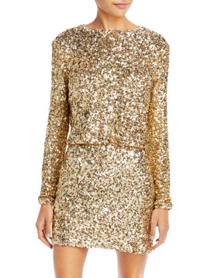 long sleeve sequin t shirt dress