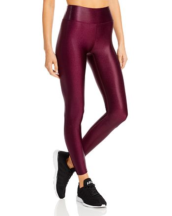 Heroine Sport Marvel Metallic High Waist Leggings In Onyx