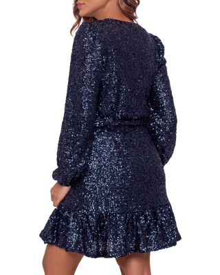 aqua blue sequin dress