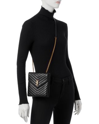 Saint Laurent Double Flap Quilted Leather Crossbody