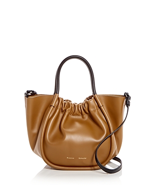 Proenza Schouler Small Ruched Leather Crossbody Bag In Pumpkin Spice