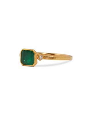 Gurhan - 24K/22K Yellow Gold Skittle Emerald & Diamond Ring