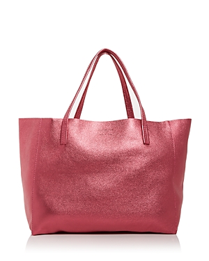 Kurt Geiger Violet Leather Tote In Open Pink