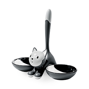 Alessi Tigrito Cat Bowl In Grey