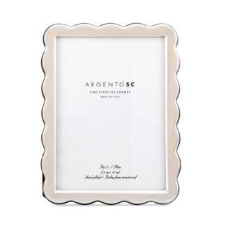 Argento SC Scalloped Sterling Silver Picture Frame, 5 x 7