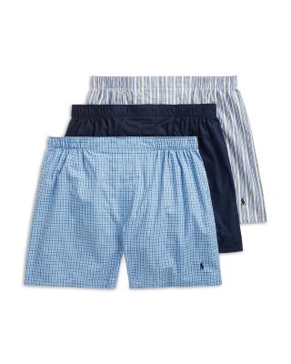 新品 POLO RALPH LAUREN THREE WOVEN BOXERS Polo Ralph Lauren Classic Fit Woven Boxers, Pack of 3