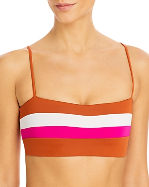 L*SPACE L*SPACE REBEL STRIPE BIKINI TOP,CBRLT18