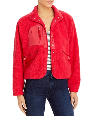 Free People Hit The Slopes Fleece Jacket In Puckered Up
