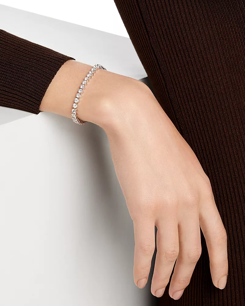 Certified Diamond Tennis Bracelet in 14K White Gold, 6.0 tcw