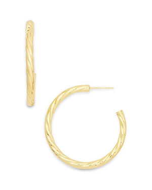 Argento Vivo Small Rope Hoop Earrings in 14K Gold Plated Sterling Silver