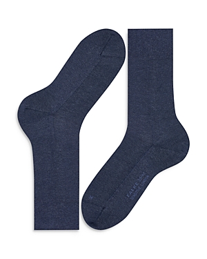Shop Falke Sensitive London Socks In Navy Blue Melange