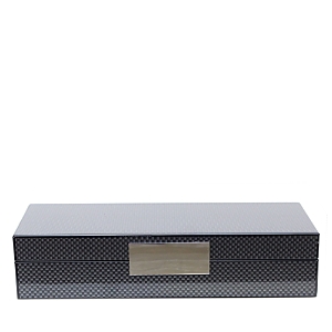ADDISON ROSS CARBON FIBRE LACQUERED BOX WITH SILVER