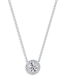 De Beers Forevermark - Center of My Universe® Diamond Halo Pendant Necklace in 18K White Gold, 2.25 ct. t.w.