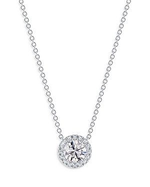 De Beers Forevermark Diamond Solitaire Pendant Necklace (5/8 ct. t.w.) in  14k White Gold, 16 + 2 extender - Macy's