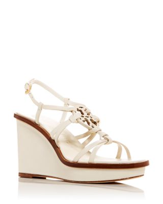 tory burch white wedges