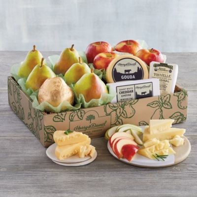 Deluxe Pears, Apples, and Cheese Gift Box
