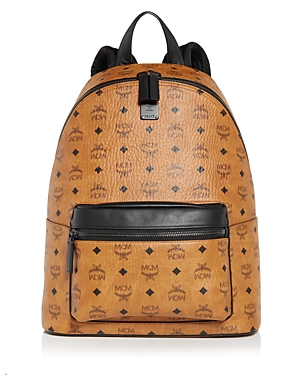 Mcm Stark Packable Backpack In Monogram Nylon In Cognac