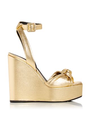 gold wedge shoes