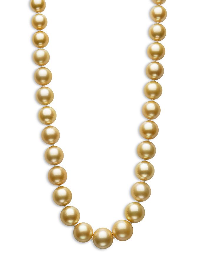 Bloomingdale's - Golden South Sea Cultured Pearl Strand Necklace in 14K Yellow Gold, 17.5" - 100% Exclusive