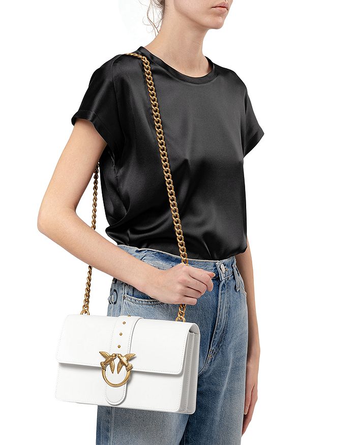 PINKO Love Classic Icon Simply Leather Shoulder Bag Bloomingdale s
