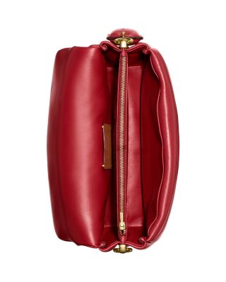 red coach handbolsa leather