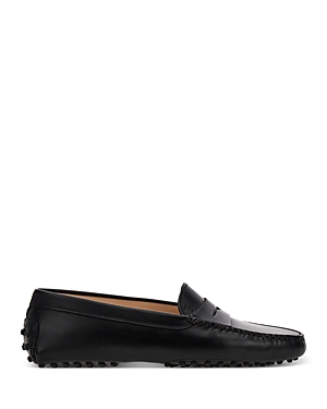 Shop Tod's Women's City Gommino Drivers In Black