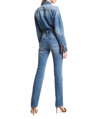 Michael kors denim jumpsuit womens discount