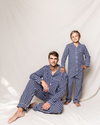 Family Matching Navy Gingham Pajamas