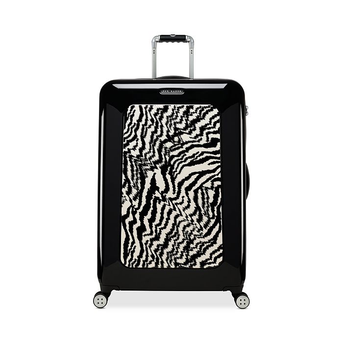 Large zebra cheap print suitcase