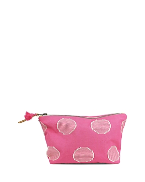 Mercado Global Cristina Small Cotton Cosmetic Bag In Sunset Pink