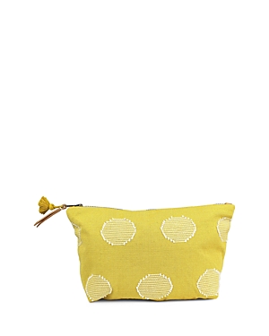 Mercado Global Cristina Small Cotton Cosmetic Bag In Sunrise Yellow