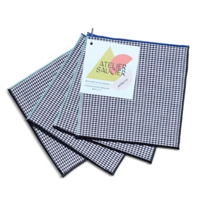 ATELIER SAUCIER - Retro Gingham Cocktail Napkins, Set of 4