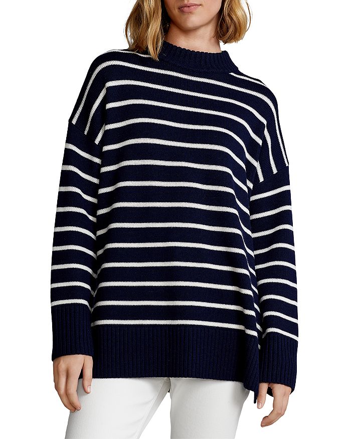 Lauren Striped Wool Sweater Bloomingdale's