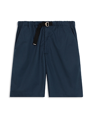 Kenzo Elasticized Regular Fit Belt Shorts In Midnight Blue