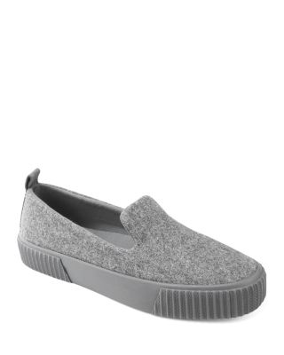 silver slip on sneakers