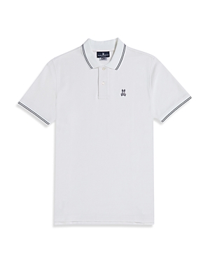 Shop Psycho Bunny Landon Pima Cotton Tipped Regular Fit Polo Shirt In White