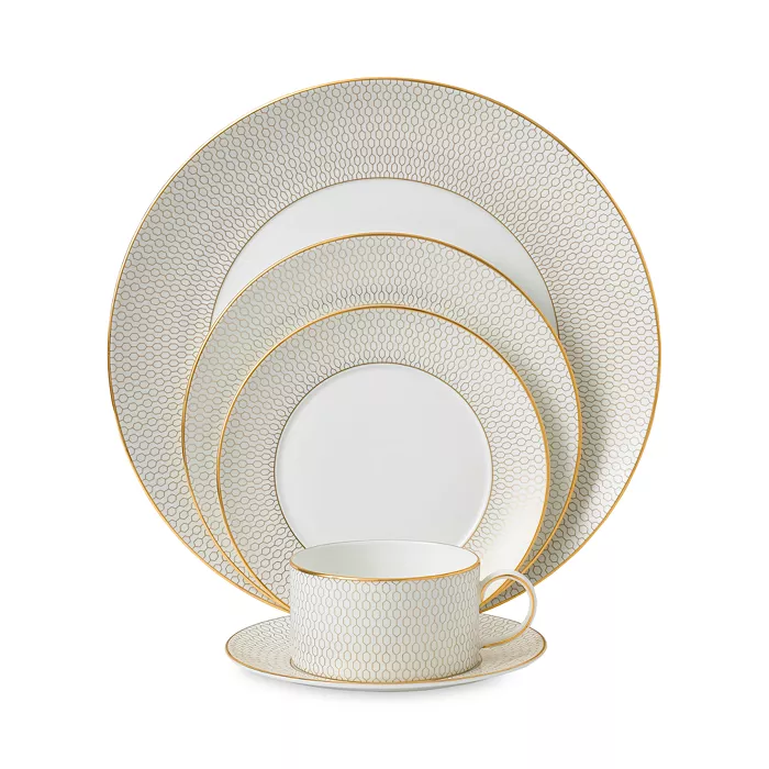 Geo Gold 5-Piece Place Setting